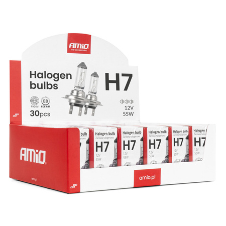 Żarówka halogenowa H7 12V 55W UV filtr