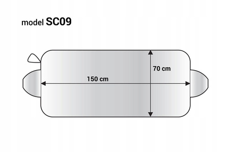 Osłona na szybę 150x70cm przeciwsłoneczna przeciwszronowa AMIO