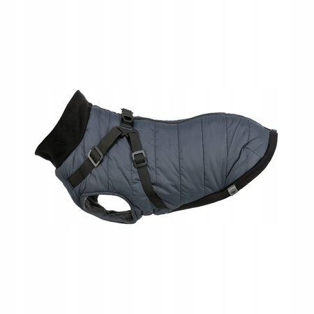 Pontis, płaszczyk z szelkami, dla psa, niebieski, M: 45 cm