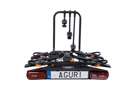 Bagażnik rowerowy na hak Aguri ACTIVE BIKE PRO 3 13-PIN Uchylany Zamykany