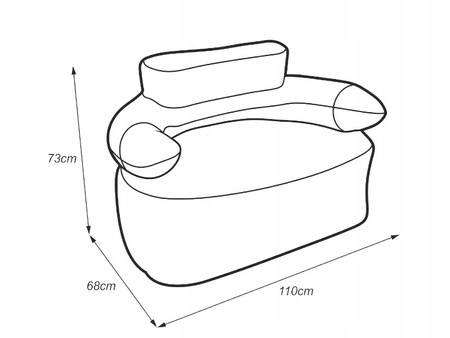 Fotel dmuchany Yolco GS1P kempingowy turystyczny