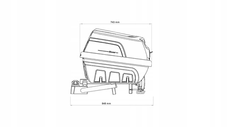 Hapro Boxer L 420 Hexagon Black - Box z platformą na hak czarny matowy