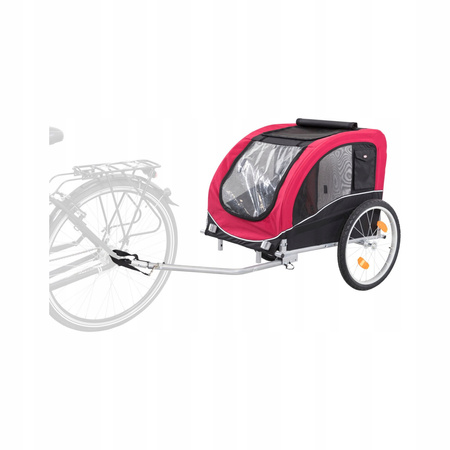 Trixie Przyczepka rowerowa wózek dla psa 58x52x79 cm L do 30 kg CZERWONA