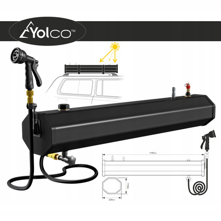 PRYSZNIC TURYSTYCZNY SOLARNY ZBIORNIK NA WODĘ Z PRYSZNICEM YOLCO WT30 30L