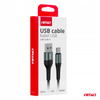 Kabel Amio USB - USB typ C 1 m czarny