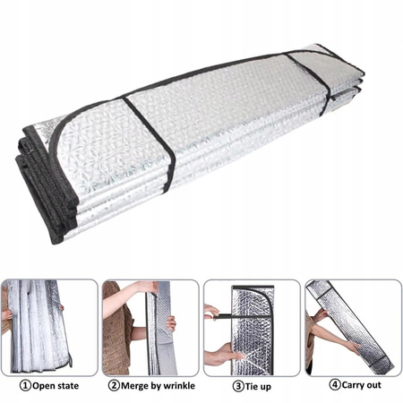 Osłona na szybę 140x70cm przeciwsłoneczna przeciwszronowa AMIO