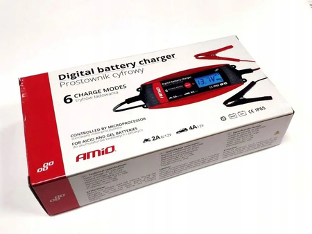 Prostownik cyfrowy ładowarka do akumulatora 6V 12V - 2A 4A - DVL DBC AMIO