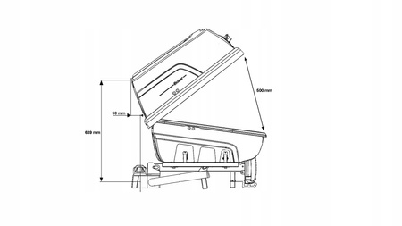 Box dachowy Hapro Boxer M 340 l czarny jednostronny