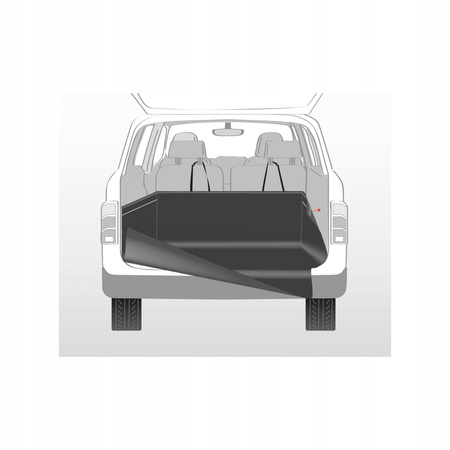 Trixie Mata do bagażnika czarna 2,10 × 1,75 m