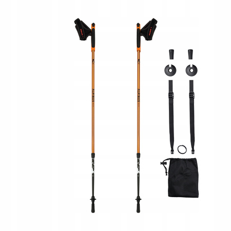 Kijki nordic walking Alpinus Kungsleden Pomarańczowy 80-135cm