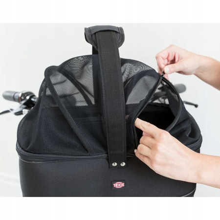 Kosz rowerowy przedni na kierownicę Trixie czarny rozm. S