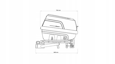 Box dachowy Hapro Boxer M 340 l czarny jednostronny