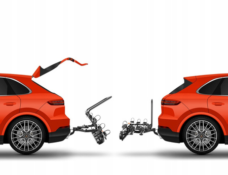 BAGAŻNIK ROWEROWY NA 2 ROWERY AGURI ACTIVE BIKE 2 SREBRNY