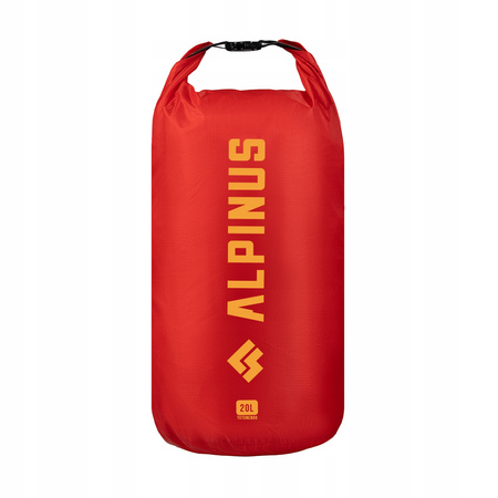 Worek wodoodporny Alpinus Tutunendo 20 litrów lekki, czerwony, rolowany
