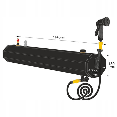 PRYSZNIC TURYSTYCZNY SOLARNY ZBIORNIK NA WODĘ Z PRYSZNICEM YOLCO WT30 30L