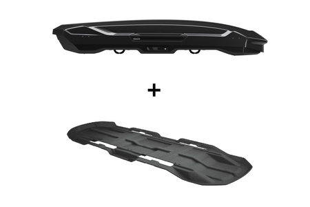 Zestaw Thule Motion 3 XL Low Box dachowy Czarny połysk plus wykładzina