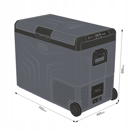 Przenośna lodówka kompresorowa Yolco TCX60 Carbon DualZone
