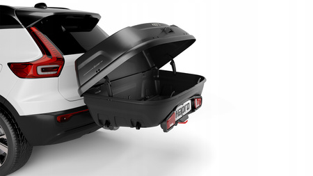 Hapro Boxer L 420 Hexagon Black - Box z platformą na hak czarny matowy