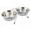 Zestaw dwóch misek metalowa Trixie srebrny 1,5 l