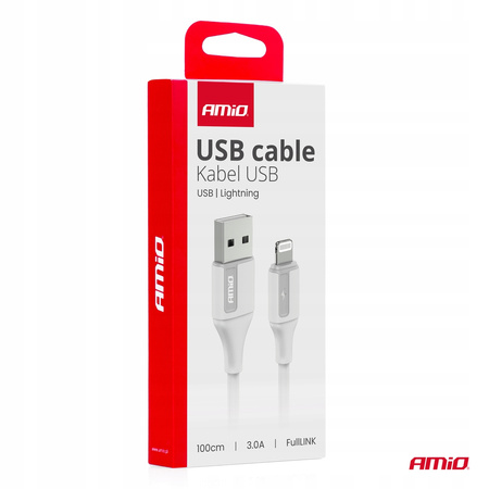 Kabel do ładowania USB-A - LIGHTNING IPHONE 2A 100cm FullLINK AMIO