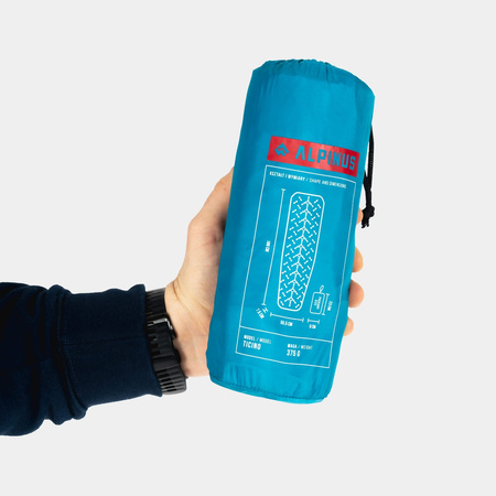 Materac jednoosobowy Alpinus 186 x 55,5 x 7,5 cm niebieski