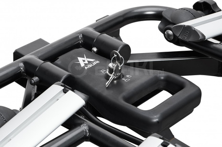 BAGAŻNIK ROWEROWY NA 2 ROWERY AGURI ACTIVE BIKE 2 SREBRNY