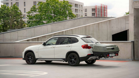 Hapro Boxer M 340 Sage Green - Box z platformą na hak oliwkowa zieleń