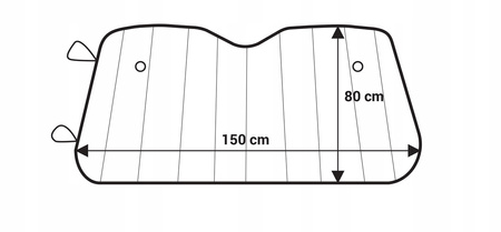 Osłona na szybę Amio przeciwsłoneczna - przeciwszronowa 150 x 80 cm