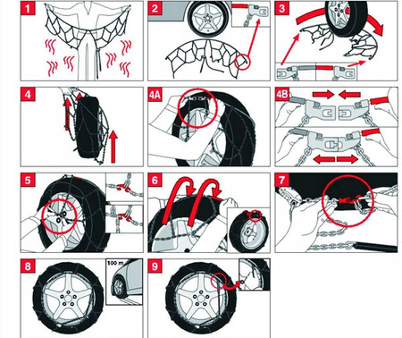 Łańcuchy śniegowe TAURUS by PEWAG KN74 9mm 205/70/15 215/55/16 235/45/17