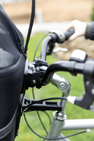 Kosz rowerowy przedni na kierownicę Trixie czarny rozm. S