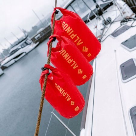 Worek wodoodporny Alpinus Tutunendo 10 litrów lekki, czerwony, rolowany