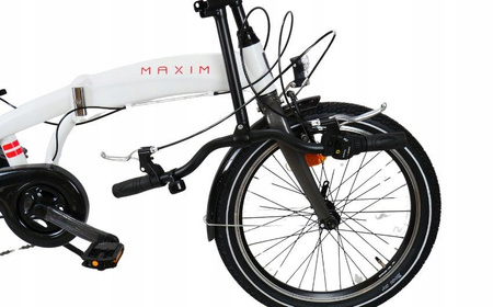 Rower Składak Maxim MC 1.0 Koła 20 Rama 13 Aluminiowy 6 - Biegowy Biały