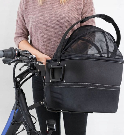 Kosz rowerowy przedni na kierownicę Trixie czarny rozm. S