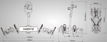 Bagażnik rowerowy Hapro Atlas Premium Xfold II