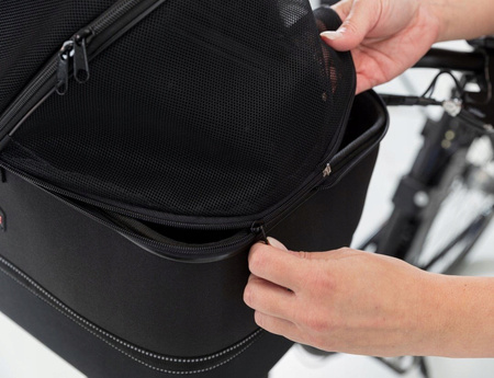 Kosz rowerowy przedni na kierownicę Trixie czarny rozm. S