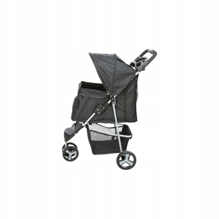 Wózek dla zwierząt, 47 × 100 × 80 cm, czarny