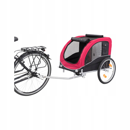 Trixie Przyczepka rowerowa wózek dla psa 58x52x79 cm L do 30 kg CZERWONA