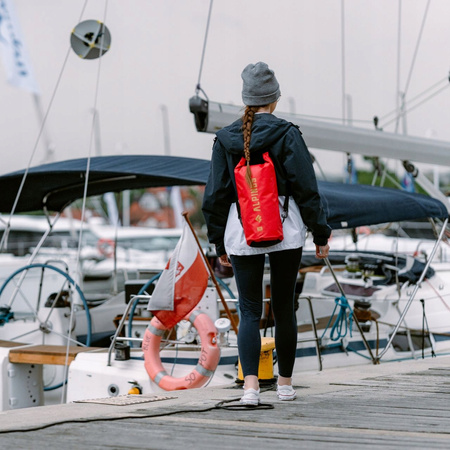 Worek wodoszczelny Alpinus Tutunendo-Hobart 10 czerwony PCV, rolowany IPX6