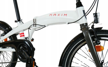 Rower Składak Maxim MC 1.0 Koła 20 Rama 13 Aluminiowy 6 - Biegowy Biały