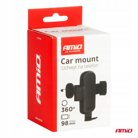 Uchwyt na kratkę nawiewu Amio czarny