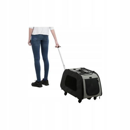 Transporter dla psa Trixie szary S/M 34 cm x 67 cm 43 cm