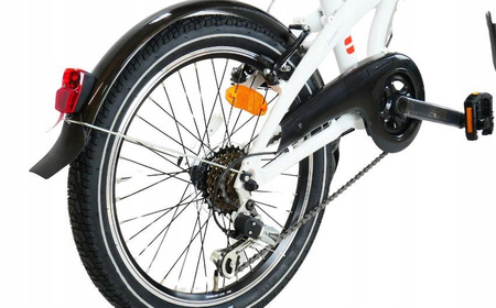 Rower Składak Maxim MC 1.0 Koła 20 Rama 13 Aluminiowy 6 - Biegowy Biały