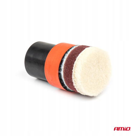Gąbki pady polerskie mini zestaw do polerowania detali 4 el. AMIO-03701