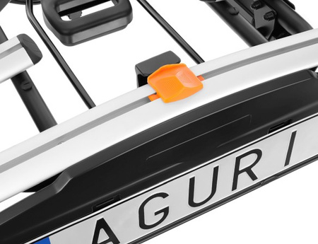 BAGAŻNIK ROWEROWY NA 2 ROWERY AGURI ACTIVE BIKE 2 SREBRNY