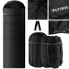 Śpiwór Alpinus Warm 1500 czarny Lewy, kemping 215x80cm "koperta" +3C,kaptur