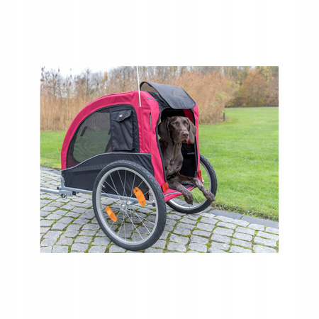 Trixie Przyczepka rowerowa wózek dla psa 58x52x79 cm L do 30 kg CZERWONA