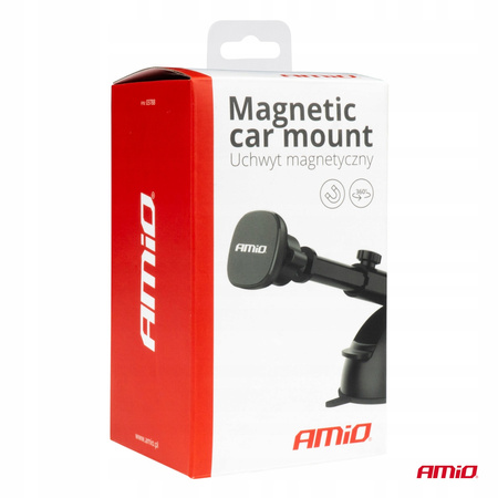 Uchwyt do samochodu na telefon szybę kokpit deskę magnetyczny AMIO-03788