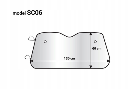 Osłona na szybę 130x60cm przeciwsłoneczna przeciwszronowa AMIO