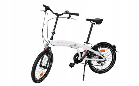 Rower Składak Maxim MC 1.0 Koła 20 Rama 13 Aluminiowy 6 - Biegowy Biały