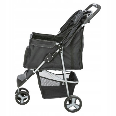 Wózek dla zwierząt, 47 × 100 × 80 cm, czarny